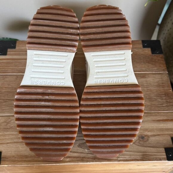 Converse Run Star Hike High in Parchment Gum Honey Platform Sneaker Size 7.5 - Picture 16 of 16